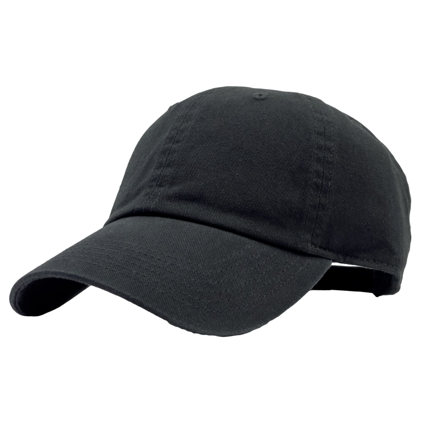 Utmost Unisex Classic Low Profile Cotton Baseball Cap Plain Blank Camoflauge Soft Unconstructed Adjustable Size Dad Hat (Black)