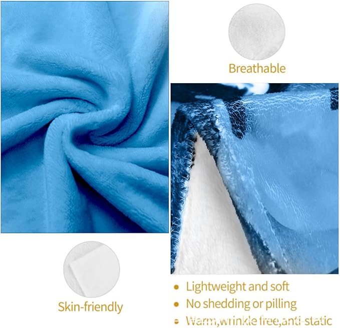 Funny Vulture Skull Plush Throw Blanket - Soft, Comfy, Lightweight, Warm, and Fuzzy - Ideal Gift for Men and Boys - Perfect for Couch, Bedroom, Travel, Bed - 80x60 inches