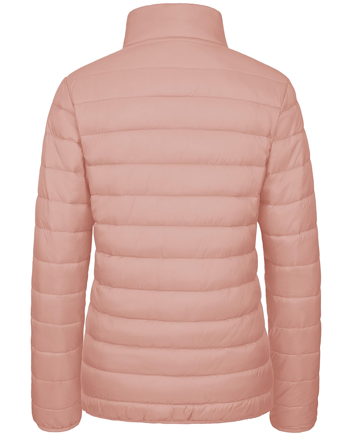 MAGCOMSEN Women's Puffer Jacket Ultra-light Quilted Zip-up Padded Winter Warm Outwear with 4 Pockets, Apricot L