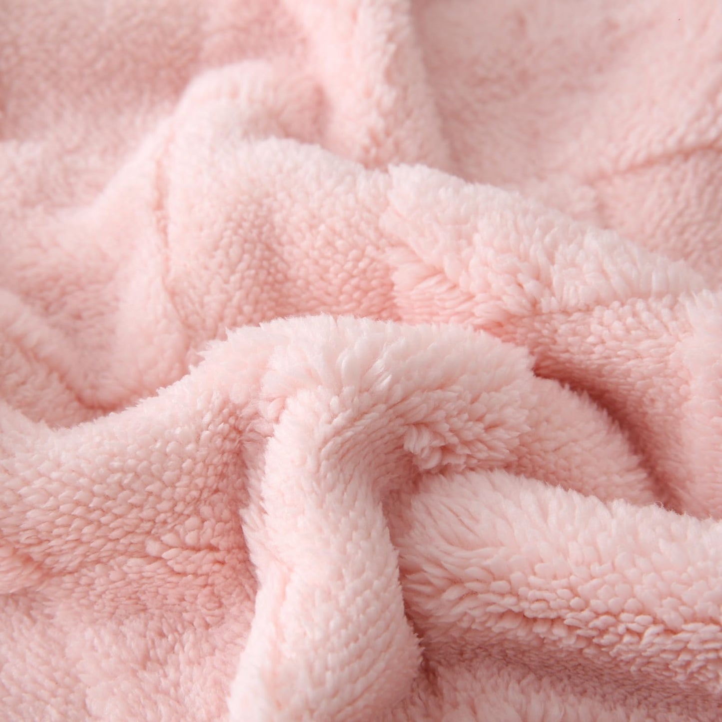 Pink Sherpa Throw Blanket for Couch, Flannel Cozy Soft Blanket for Bed - Fleece, Pink, Home Decor Gifts for Women, 60x80 Inches