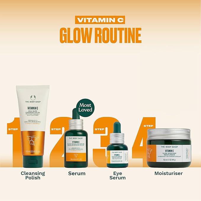 The Body Shop Vitamin C Daily Glow Cleansing Polish – For a Healthier, Fresh-Faced Glow – Vegan – 100ml