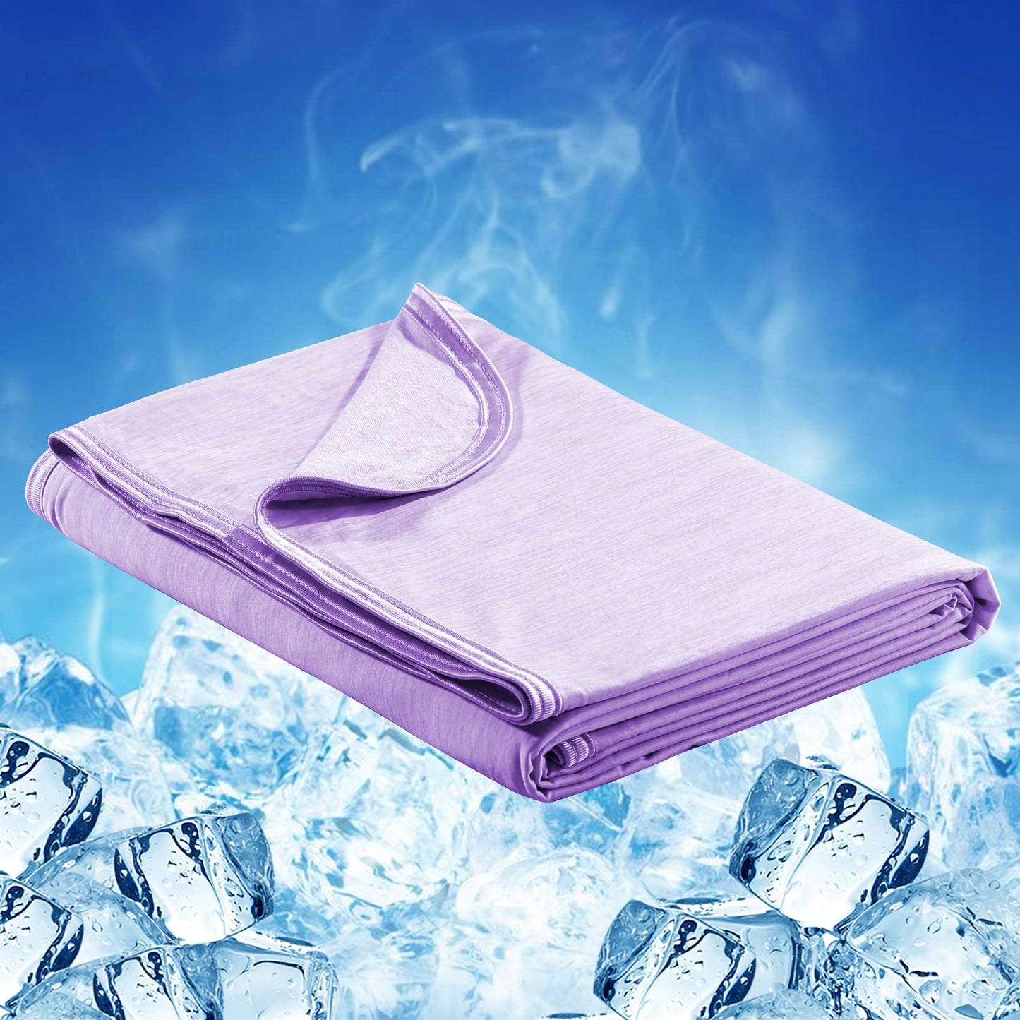 LUXEAR Cooling Blanket for Hot Sleepers Night Sweats Queen Size Cool Summer Blanket 79 X 86in Japanese Q-Max>0.5 Arc-Chill Cooling Fiber Keep Adults/Children Cool Soft Breathable All-Season-Purple