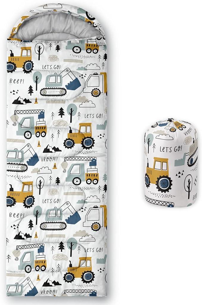 Kids Sleeping Bag for Boys and Girls,Monster Alien Print-Lightweight Warm Portable Outdoor Indoor-Waterproof Cold Weather Resistant Sleeping Bag for Camping Hiking