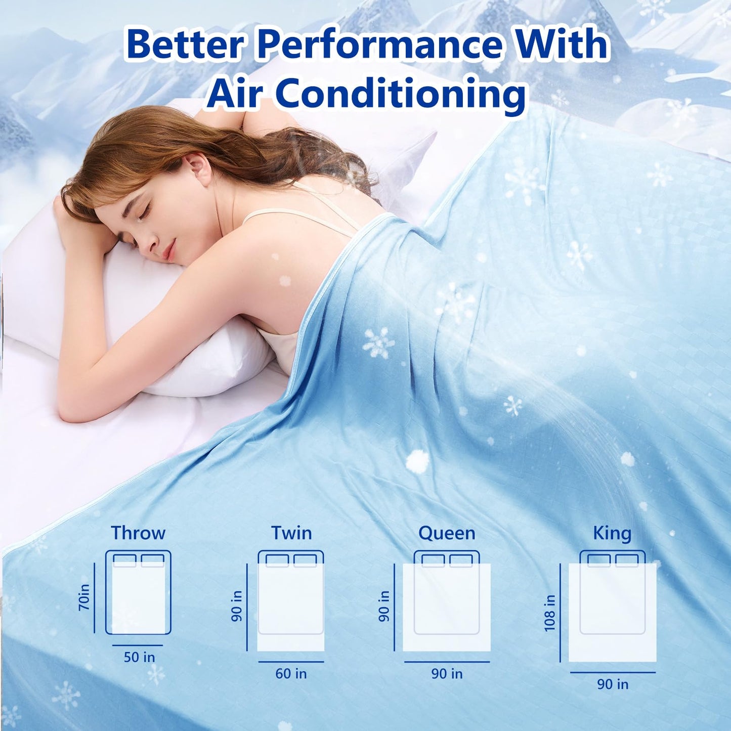Topcee Cooling Blanket, Summer Cooling Blankets for Hot Sleepers, Arc-Chill Q-Max>0.5 Cool Fiber, Oeko-TEX 100% Certified, Soft, Breathable, Double-Side Bed Throw,Keep Cool for Adults Kids 50"x70"