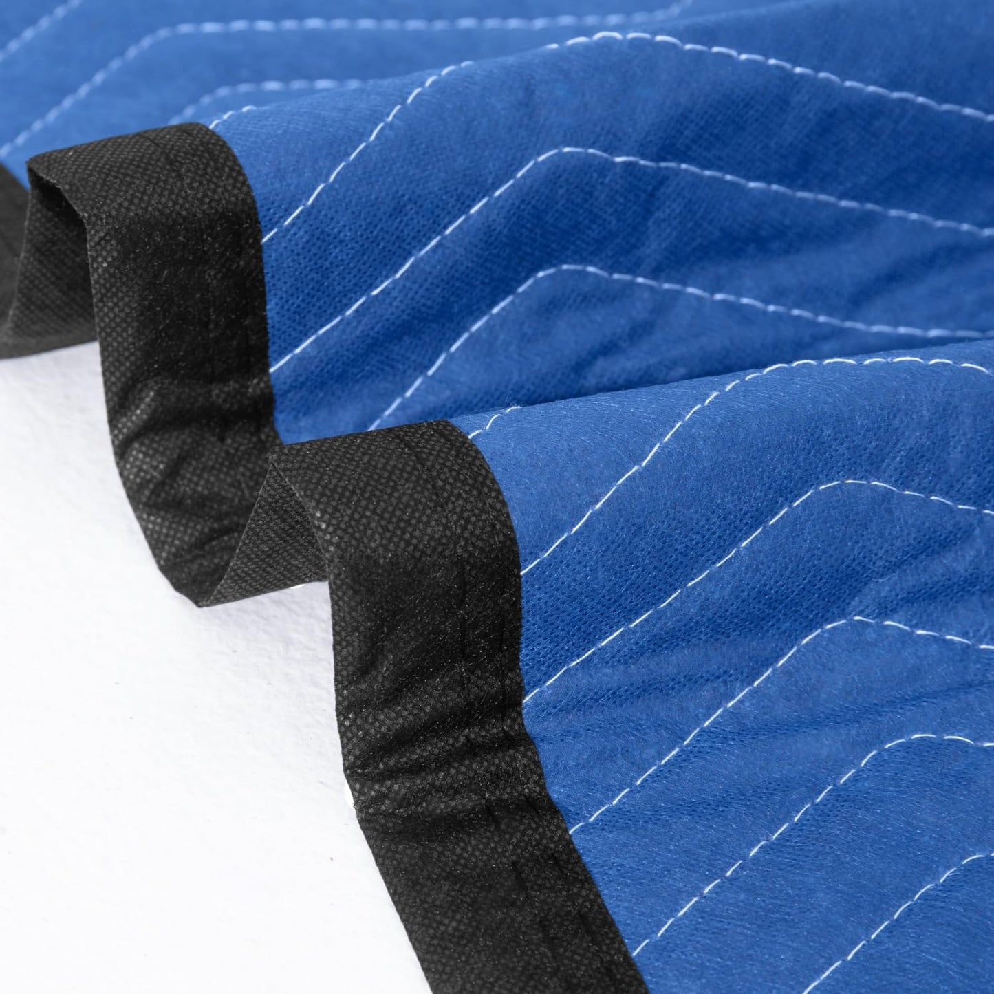 Diamond UP 12 Moving Blankets, Extra Large Moving Blanket for Furniture, Professional Quilted Furniture Shipping and Storage Pads, 80" x 72", Blue and Black(12 Packs)