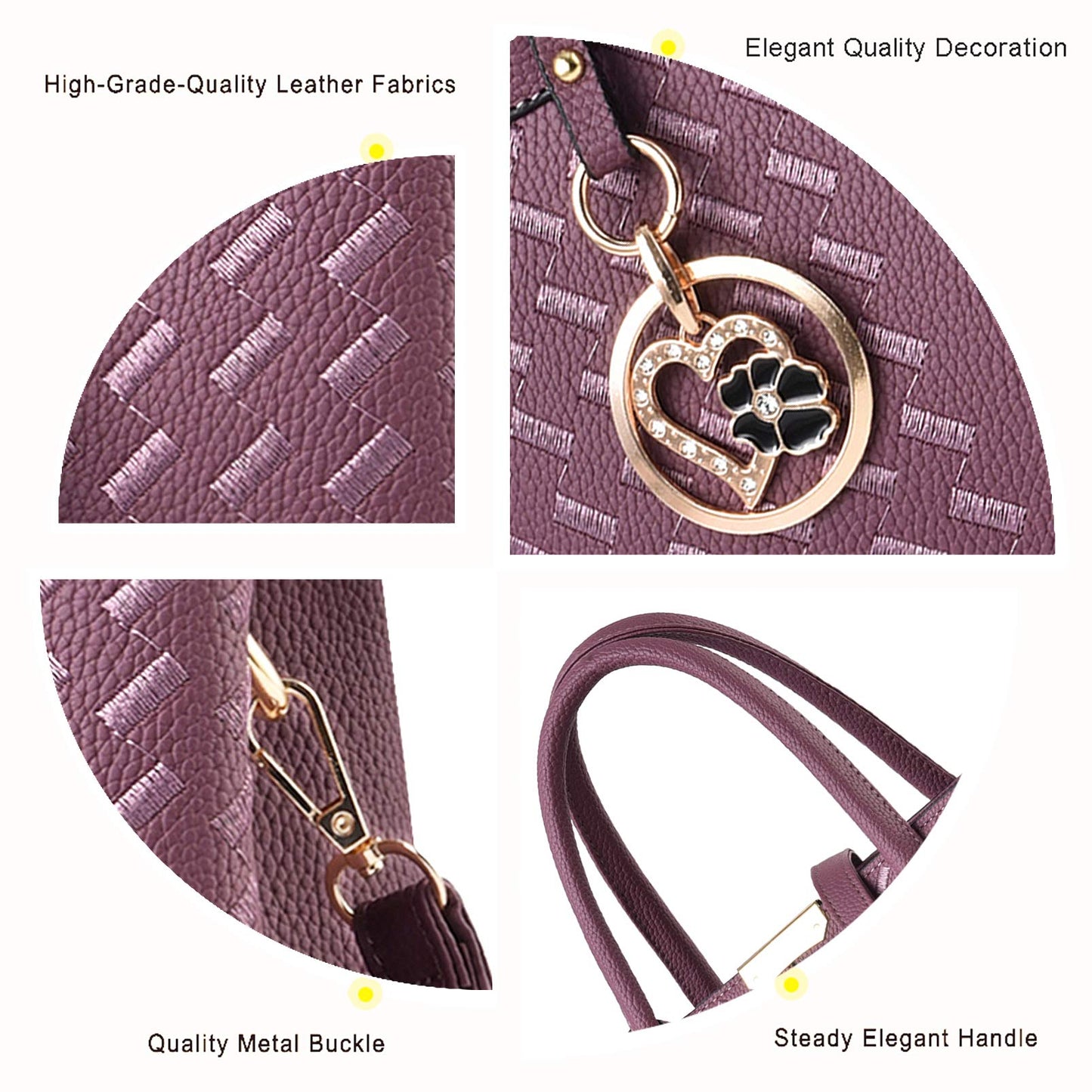 COCIFER Purses and Handbags for Women Fashion Leather Top Handle Satchel Shoulder Tote Bags