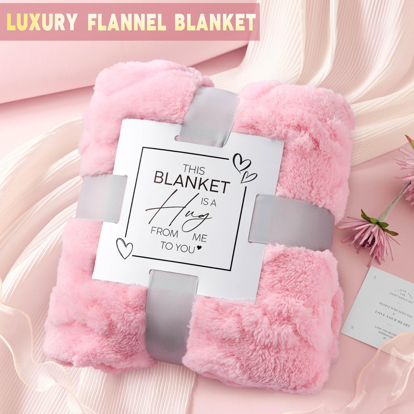 Birthday Gifts for Women, Self Care Get Well Soon Gifts, Luxury Rose Spa Bath Gift Basket - Unique Christmas Valentines Day Mothers Day Gifts for Mom Grandma Daughter Her Wife Girlfriend