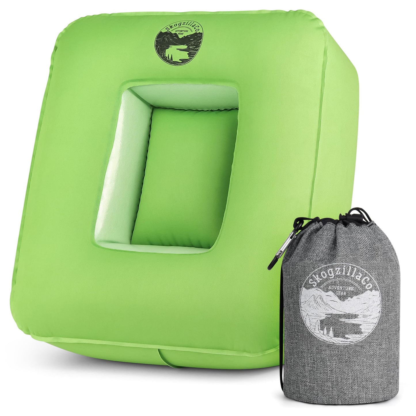 TrailNeck 1.0 Inflatable pillow, compact, portable, packable camp pillow, camping essentials, backpacking gear, hiking, deployments, car or plane travel pillow, beach, firm side sleeper pillows