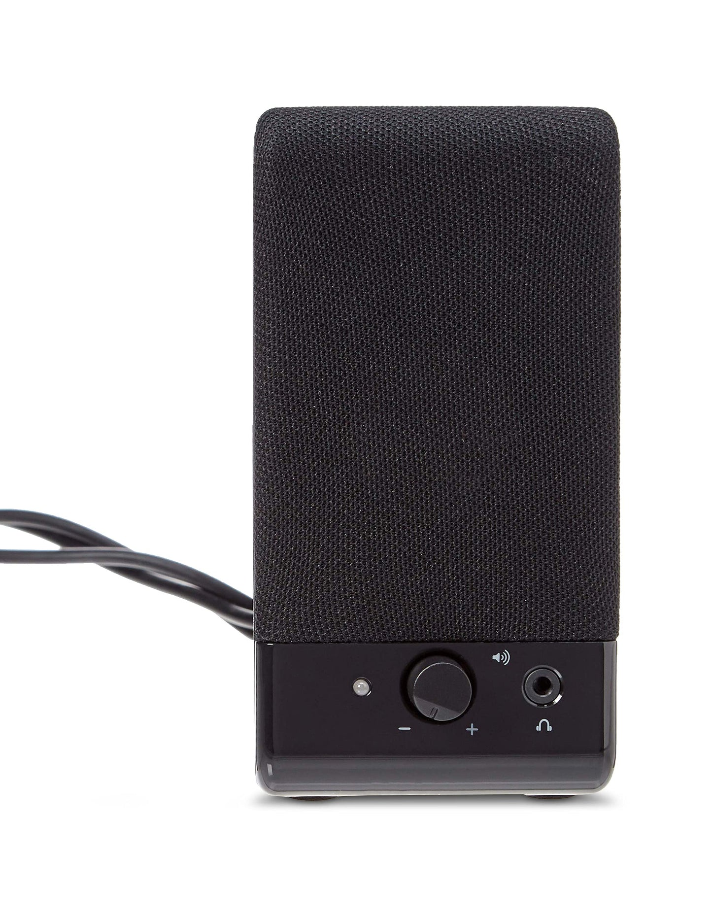 Amazon Basics USB-Powered Computer Speakers for Desktop or Laptop PC with Volume Control, Plug-N-Play, Black