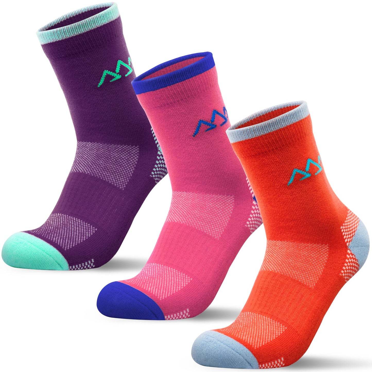 innotree 3 Pack Women's Merino Wool Hiking Socks, Half Cushioned Hiking Thermal Socks Moisture Wicking Micro Crew Socks