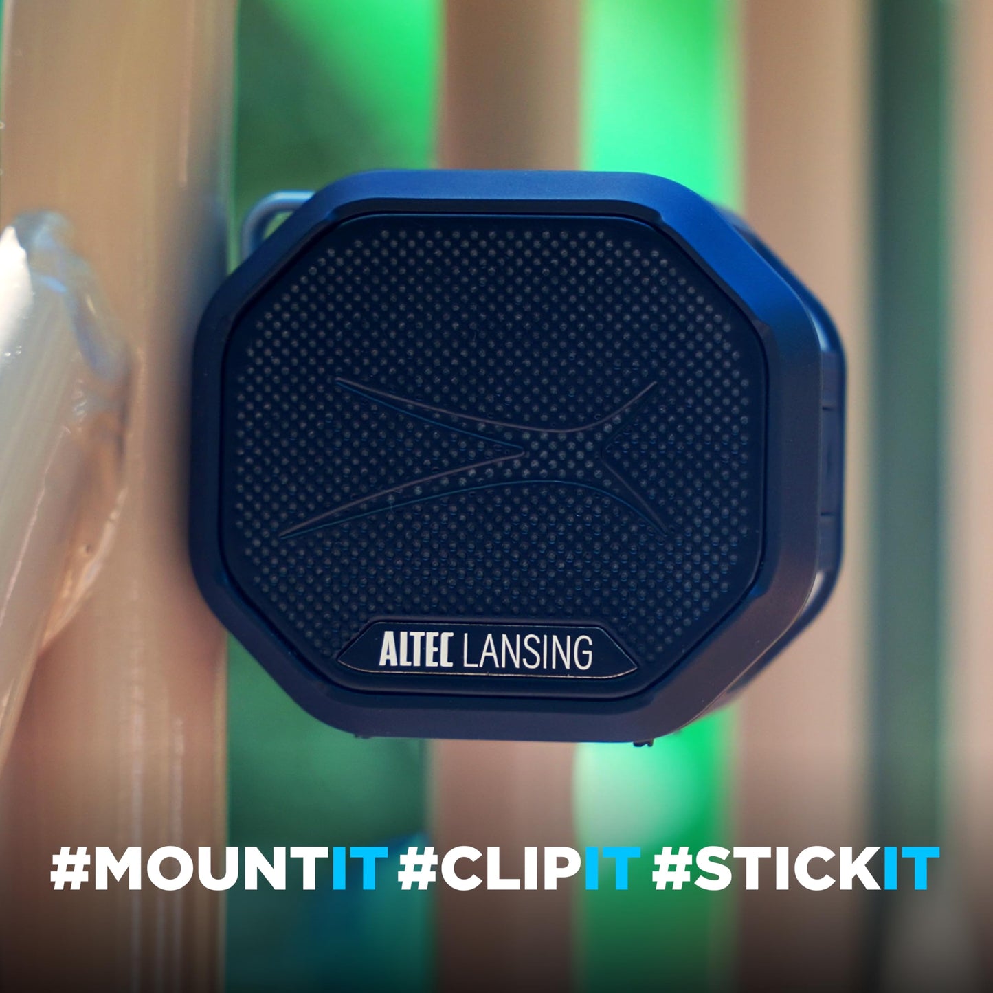 Altec Lansing HYDRATREK Magnetic Bluetooth Speaker, Waterproof IP67, Portable Speaker, True Wireless Pairing, USB-C Quick Charge, 3.7V 400mAh Battery, Voice Assistant, Perfect for Any Adventure…