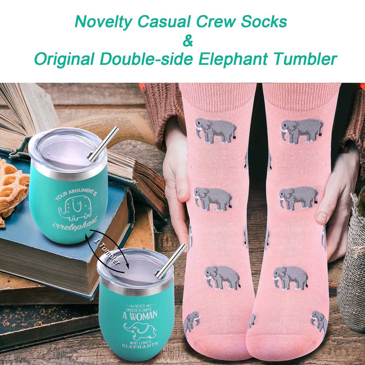 LIKEABLUE Elephant Gifts for Women, Birthday Gifts for Women Elephant, Elephant Lovers Gifts, Elephant Gift Ideas, Elephant Valentines Day Gifts, Elephant Mothers Day Gifts, Elephant Gift Box Set