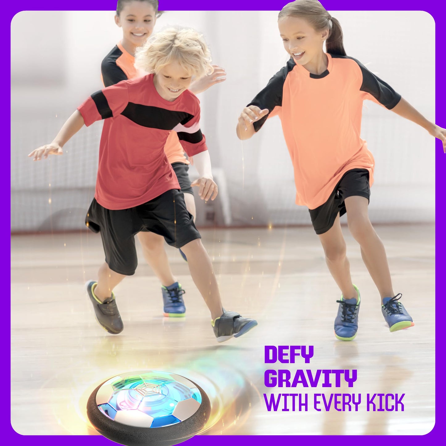 Hover Soccer Ball for Kids - Boy Birthday Gifts - Indoor Toy Games Gift for Boys Age 6, 7, 8, 9, 10, 11, 12 Year Old - Light-Up Toys Game for Kid - 6-8, 8-12 - Gift for 8 Year Olds (Single)
