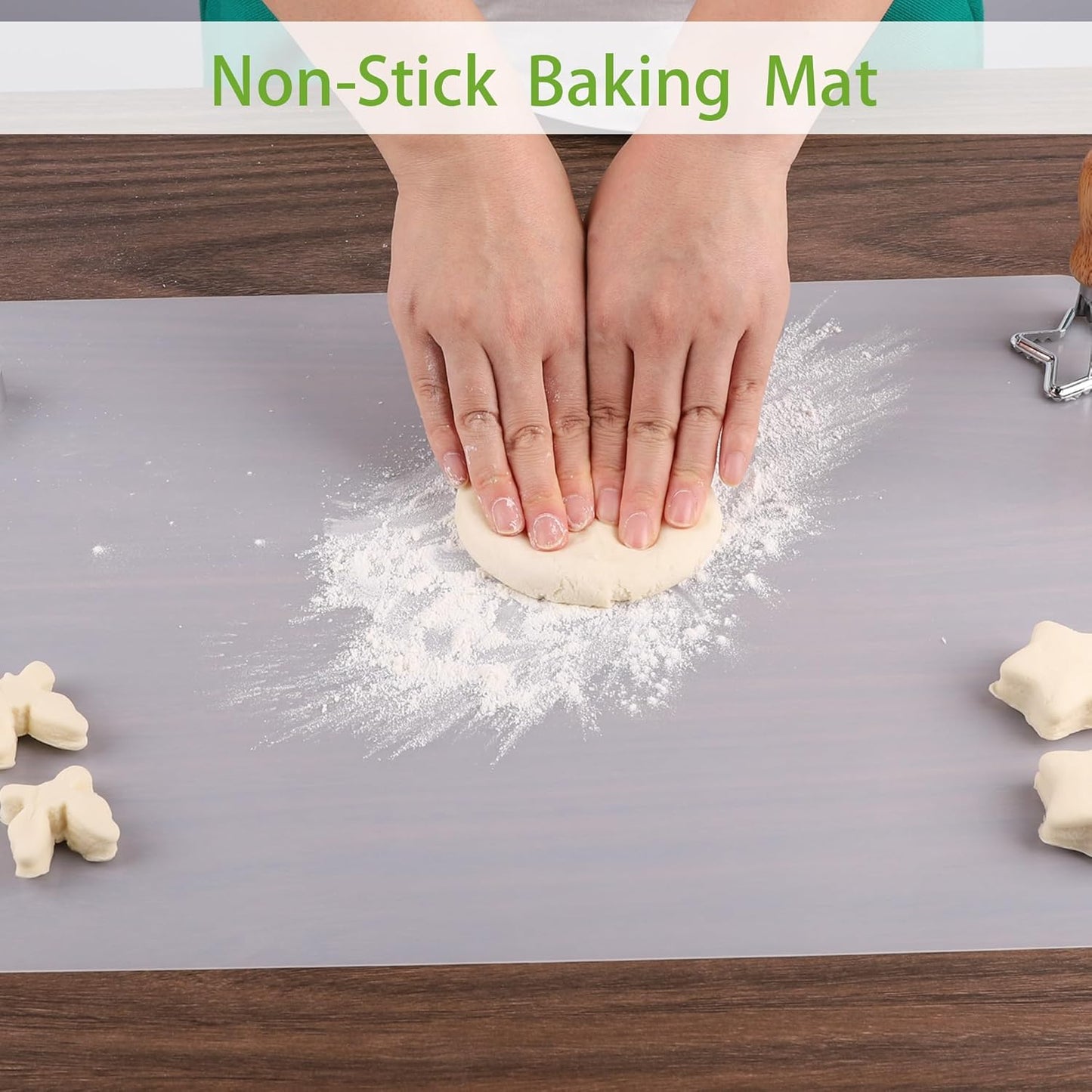 Clear Silicone Mats for Kitchen Counter: 11.8” x 15.8” (1mm) Non-slip Countertop Protector Liner - Non-Stick Heat Resistant Baking Mat Pastry Translucent 2/Pack