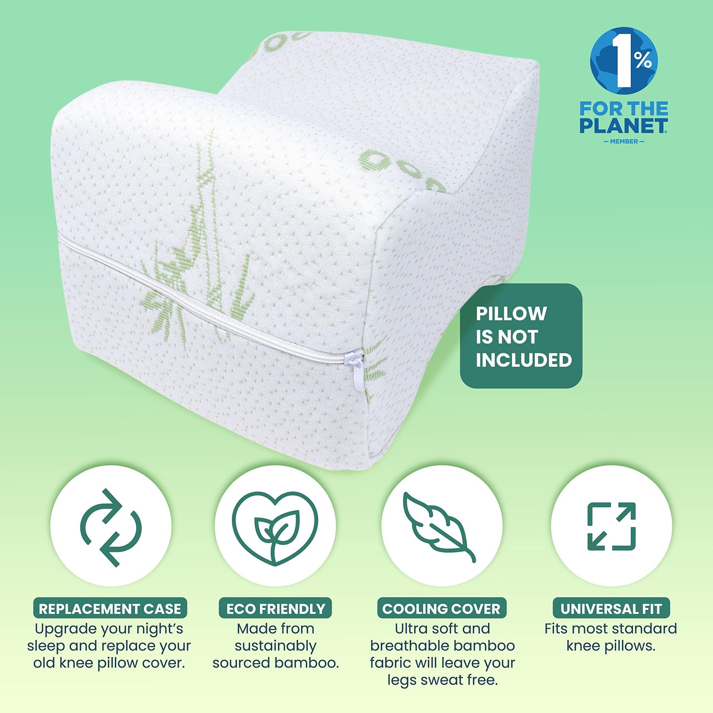 2-Pack Replacement Knee Pillow Covers - Washable Replacement Leg Pillowcase - Cooling Breathable Soft Leg Pillowcases - Replacement Covers for Knee Pillows - Universal Fit