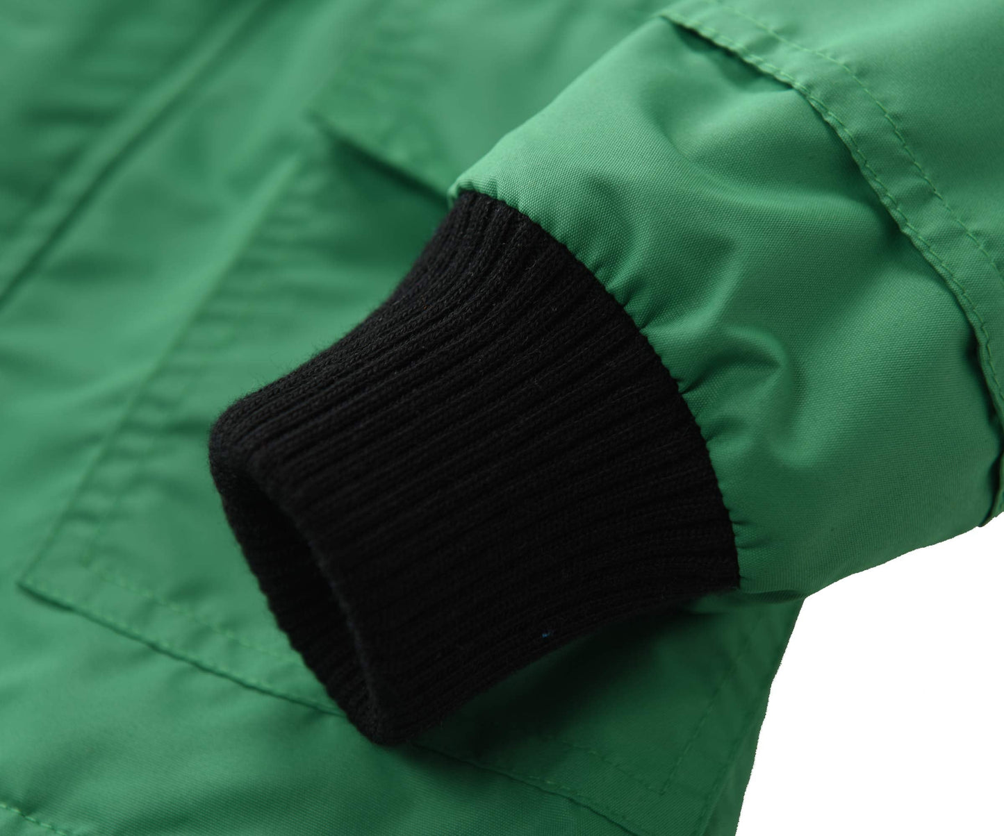 Hiheart Boys Girls Waterproof Hooded Jackets Cotton Lined Rain Jackets Green 7/8