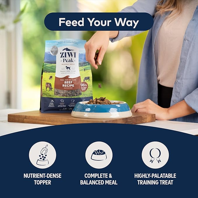 ZIWI Peak Air-Dried Dog Food – Lamb - All Natural, High Protein, Grain Free, Limited Ingredient w/ Superfoods (88oz)