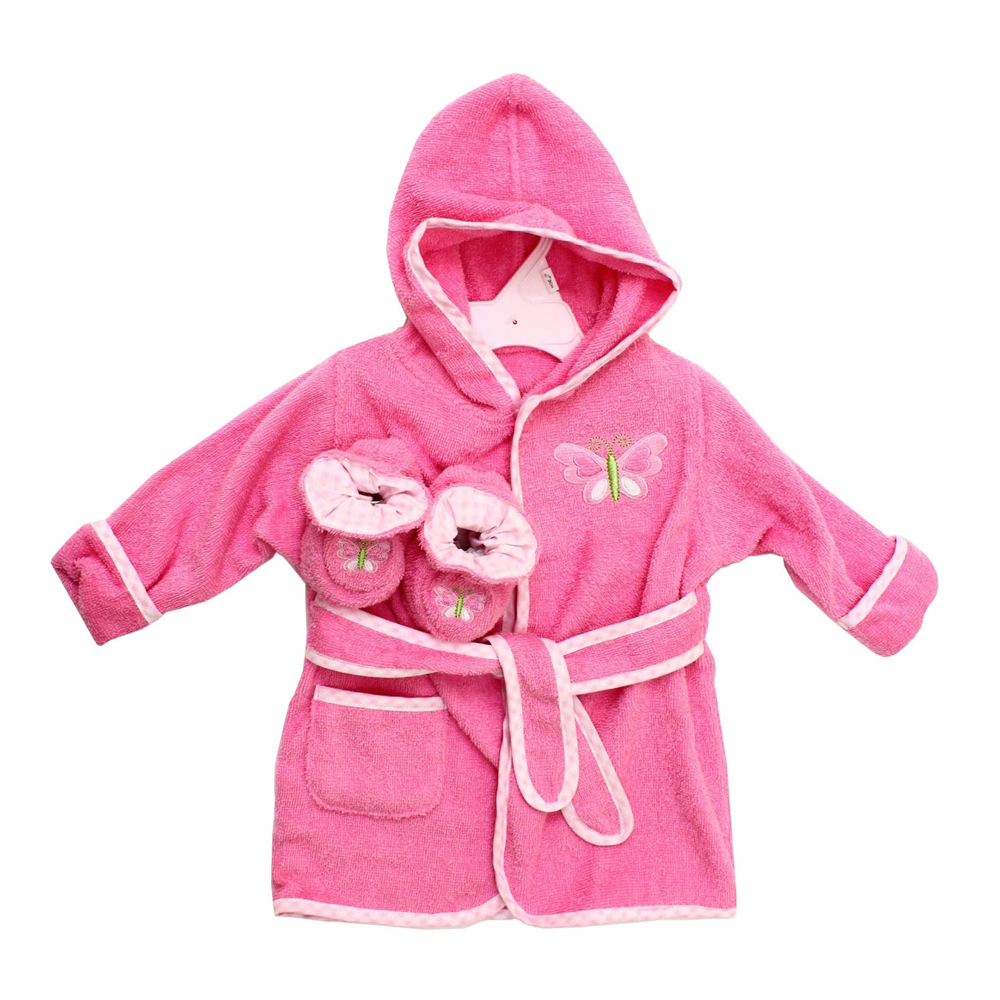 Spasilk 100% Cotton Hooded Terry Bathrobe with Booties — Baby Girl Gifts — Baby Boy Gifts — One Size — Shower Gift