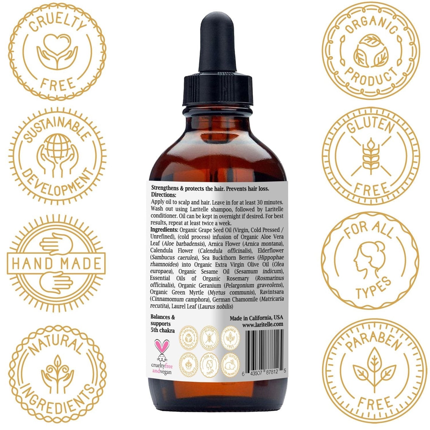 Organic Hair Loss Prevention for Men & Women 4 oz | Prevents Hair Loss, Promotes New Healthy Hair Growth & Scalp Health | Chamomile, Calendula, Arnica, Rosemary, Geranium | GMO-free. Vegan