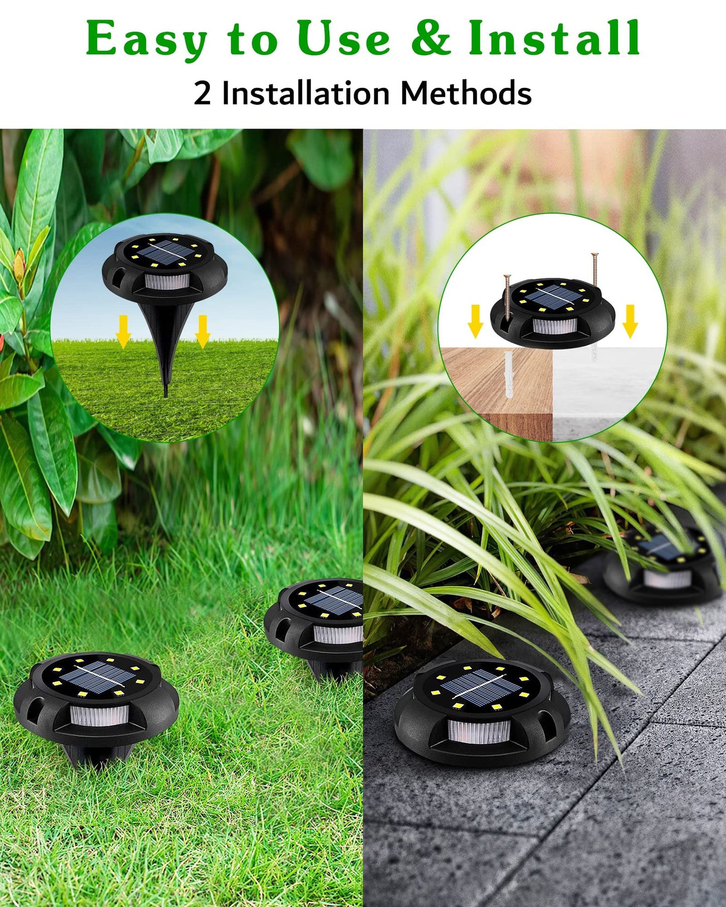 Biling Solar Pathway Lights Outdoor Uplight Sidelight, 12 Packs Blue Bright Solar Ground Lights Waterproof for Yard Walkway Garden Halloween Decorations
