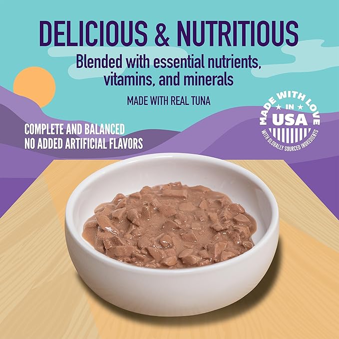 A Strong Heart Canned Wet Cat Food, Tuna Dinner in Gravy - 3 oz Cans (Pack of 24), Made in The USA with Real Tuna