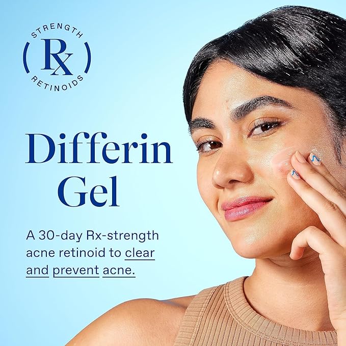 Differin Acne Skin Care Kit, Differin Gel Retinoid Acne Treatment for Face with 0.1% Adapalene & 5% Benzoyl Peroxide Face Wash & Body Wash, Designed for Pimple and Acne Prone Skin