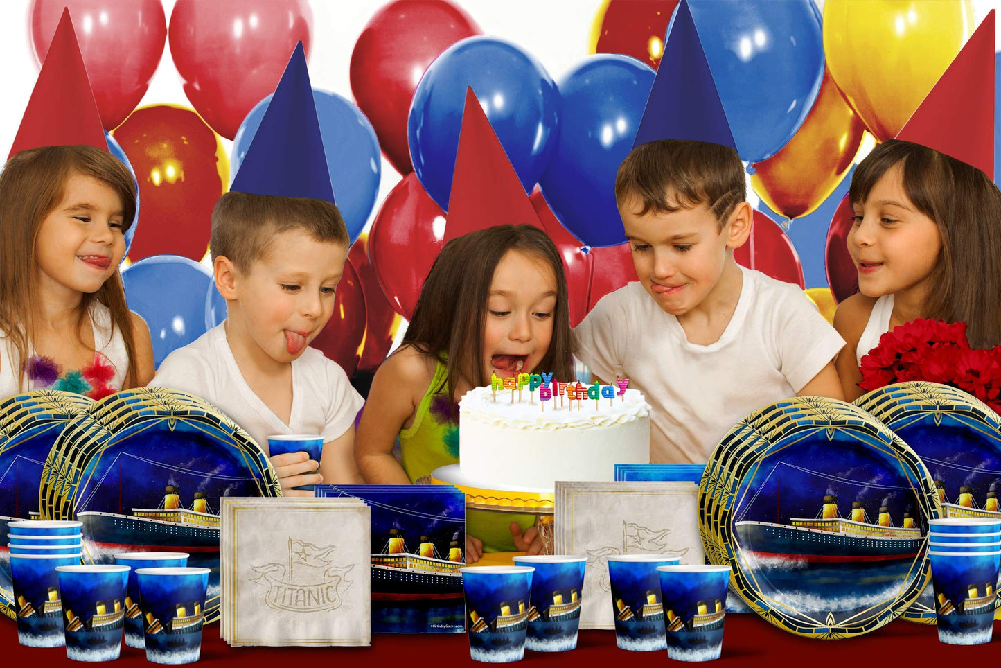 Titanic Birthday Party Supplies Set Plates Napkins Cups Tableware Kit for 16