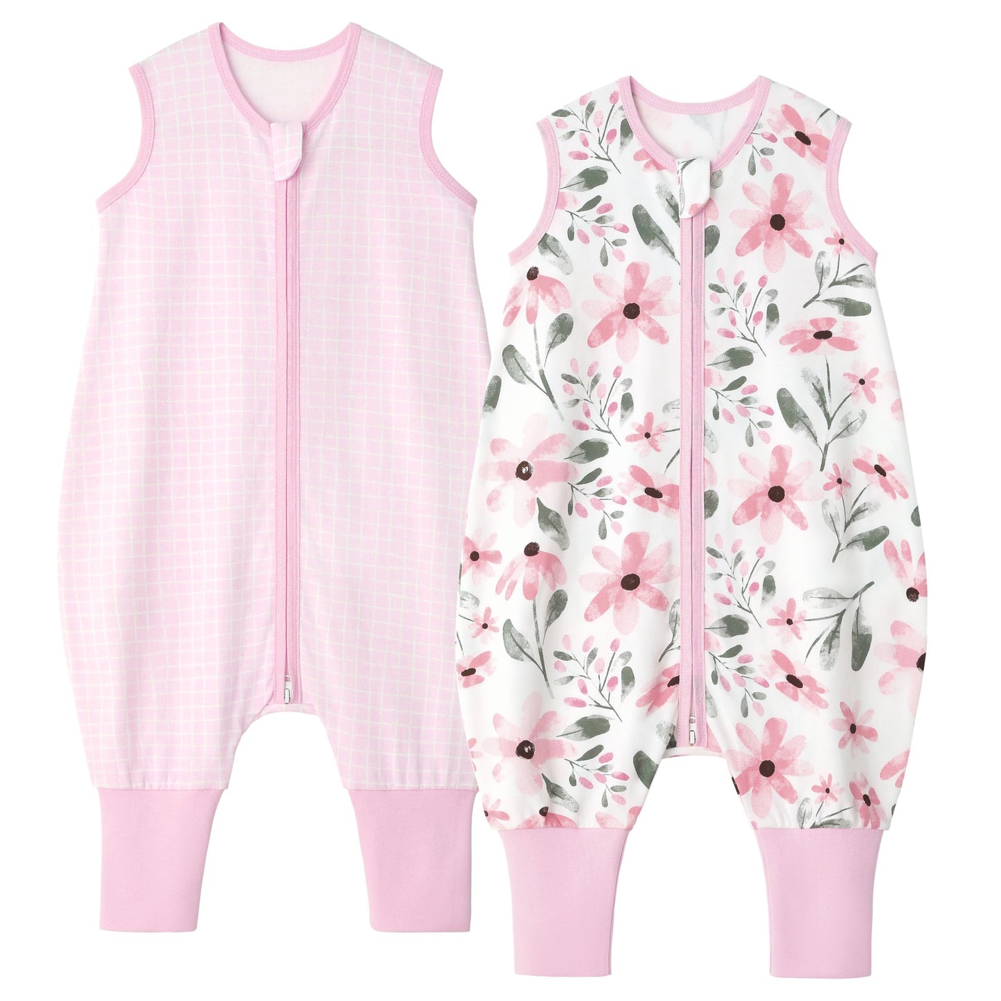 Yoofoss Toddler Sleep Sack With Feet 3-4T 100% Organic Cotton Baby Sleep Sack with Legs Toddler Wearable Blanket with 2-Way Zipper