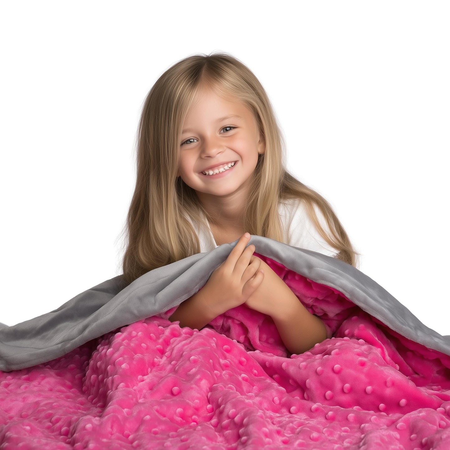 Super-Soft Kids Weighted Blanket 7 Pounds - Weighted Blanket for Kids - Easy to Clean, Washable Minky Cover - 41x60 Inches 7lbs Child - Small Heavy Blanket for Girls and Boys