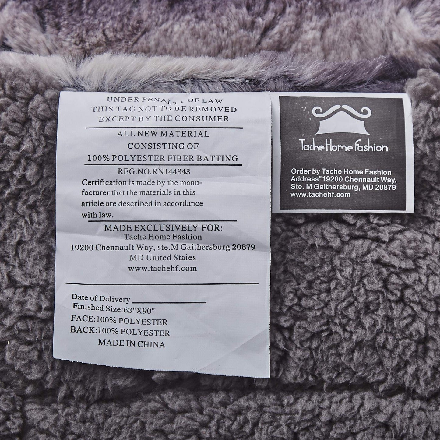 Tache Faux Fur Throw Blanket Charcoal Black 50 x 60 Inch Plush Super Soft Striped Fluffy Faux Fur Sherpa Lap Throw Blanket