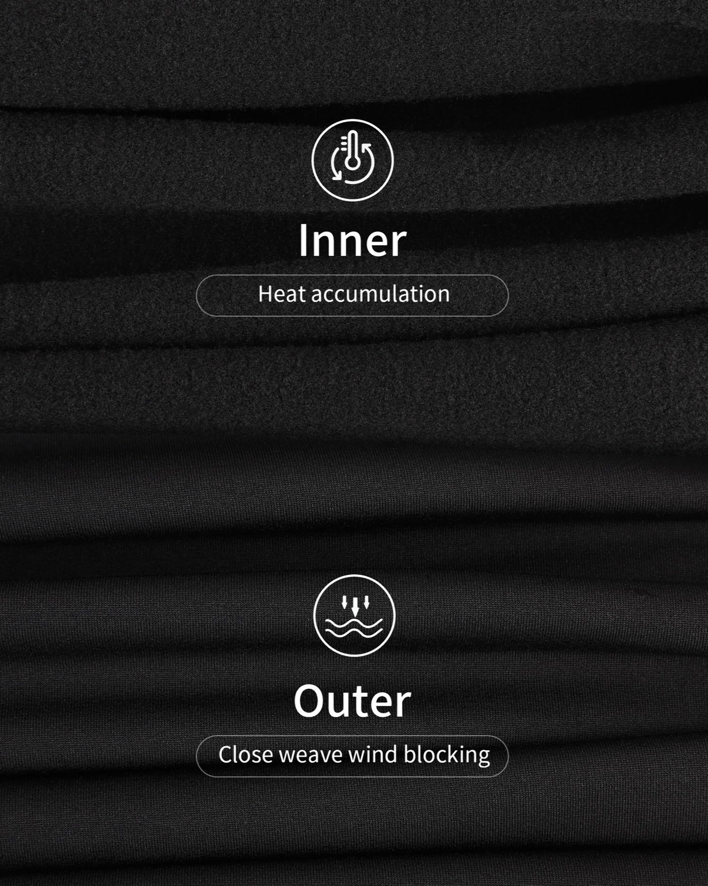 WEERTI Thermal Underwear for Men Long Johns with Fleece Lined, Base Layer Men Cold Weather Top Bottom Black