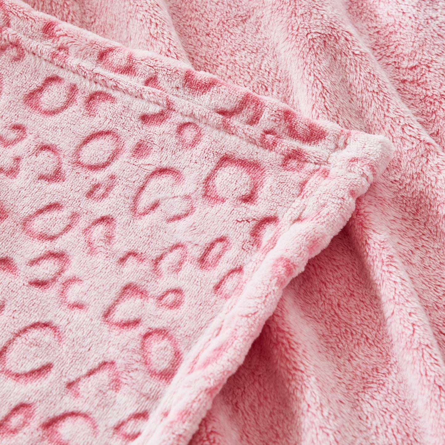 FY FIBER HOUSE Pink Throw Blanket Leopard Print Blanket Flannel Fleece Cheetah Print Cute Plush Throw for Couch, 50"X60"