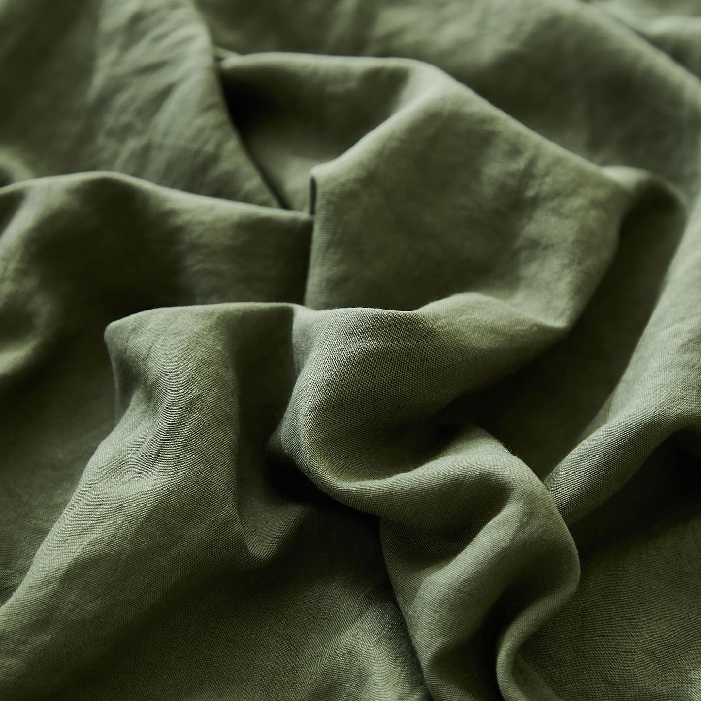 Shabby Chic Olive Green Body Pillow Cover - 20x54in Long Pillowcase with Ruffled Fringe Decor