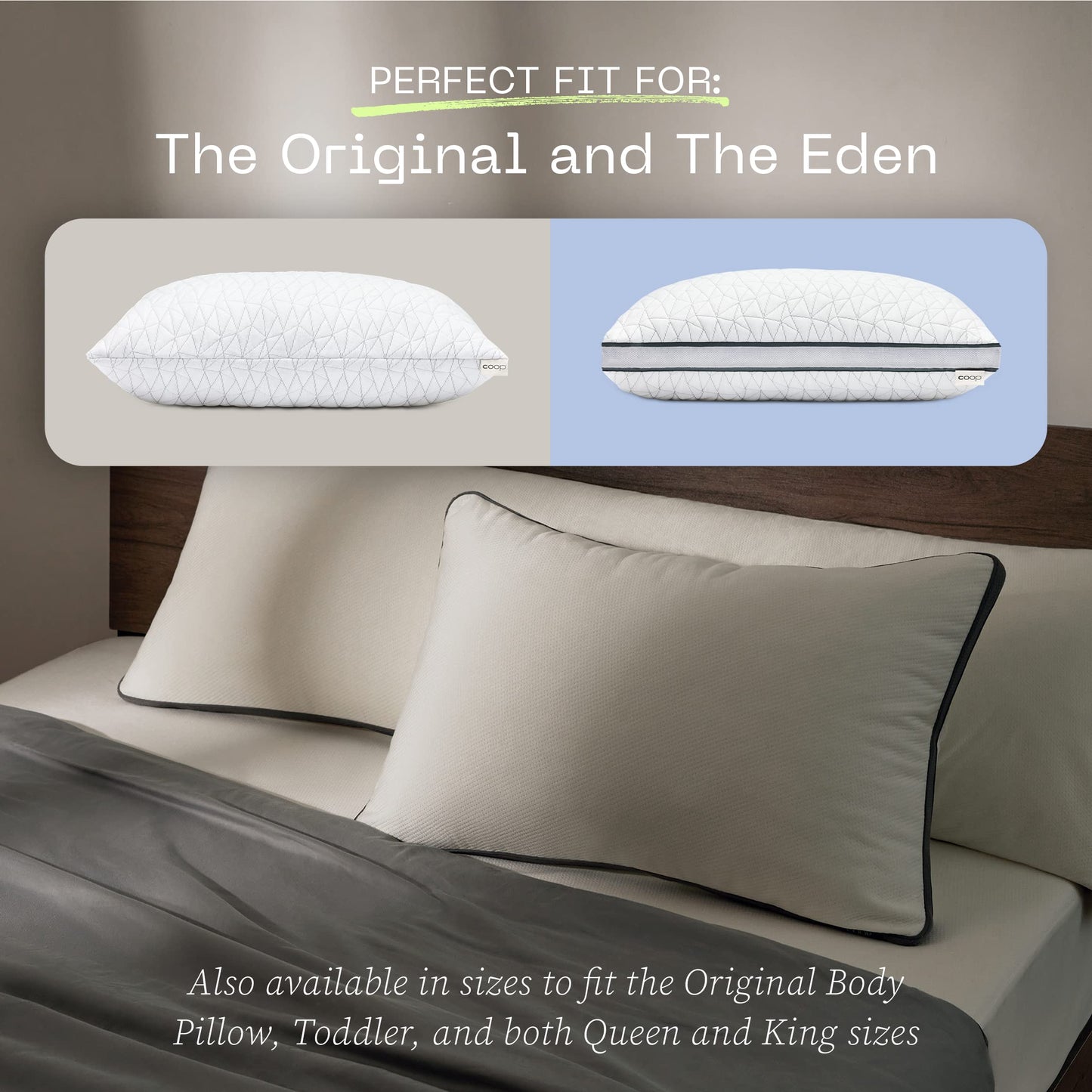 Coop Home Goods Ultra-Tech Pillow Protector, Waterproof, King Size Pillow Covers - Set of 2