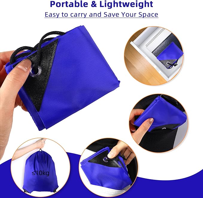GoodtoU Drawstring Backpacks, Bags Bulk Nylon Backpack Draw String Back Bag Cinch Sack Gym Bag for Sport, Traveling, Team (Blue, 20Pcs)