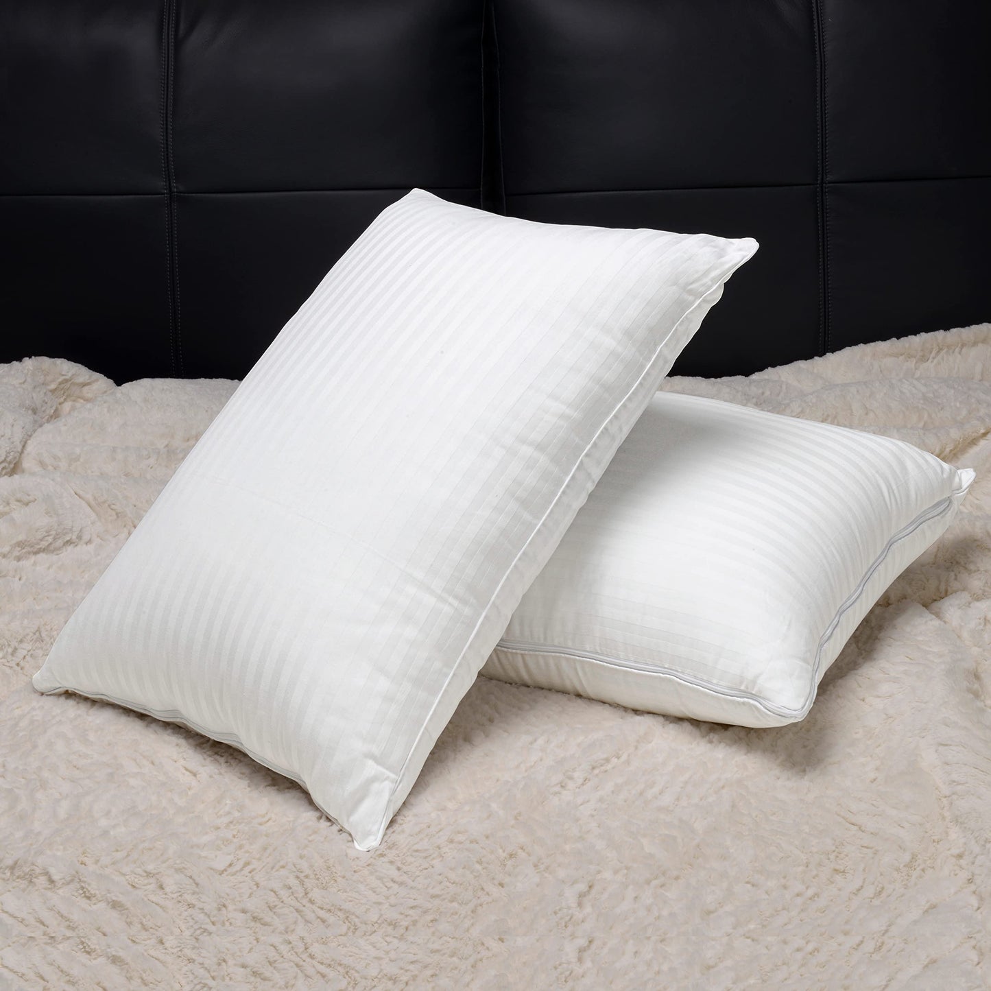 EverSnug Adjustable Pillows for Sleeping, Cooling Support, Set of 2 (Standard, Down Alternative)