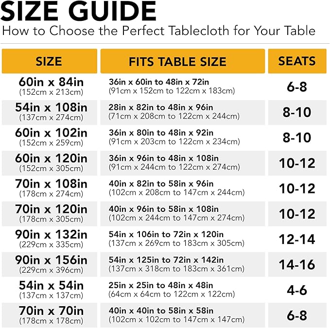 10-Pack Black Tablecloths for Rectangle Tables, 60 x 120 Inches, Stain-Resistant Polyester Fabric for 6 Foot Tables - Washable Table Covers for Weddings, Banquets, Birthday Parties, Events