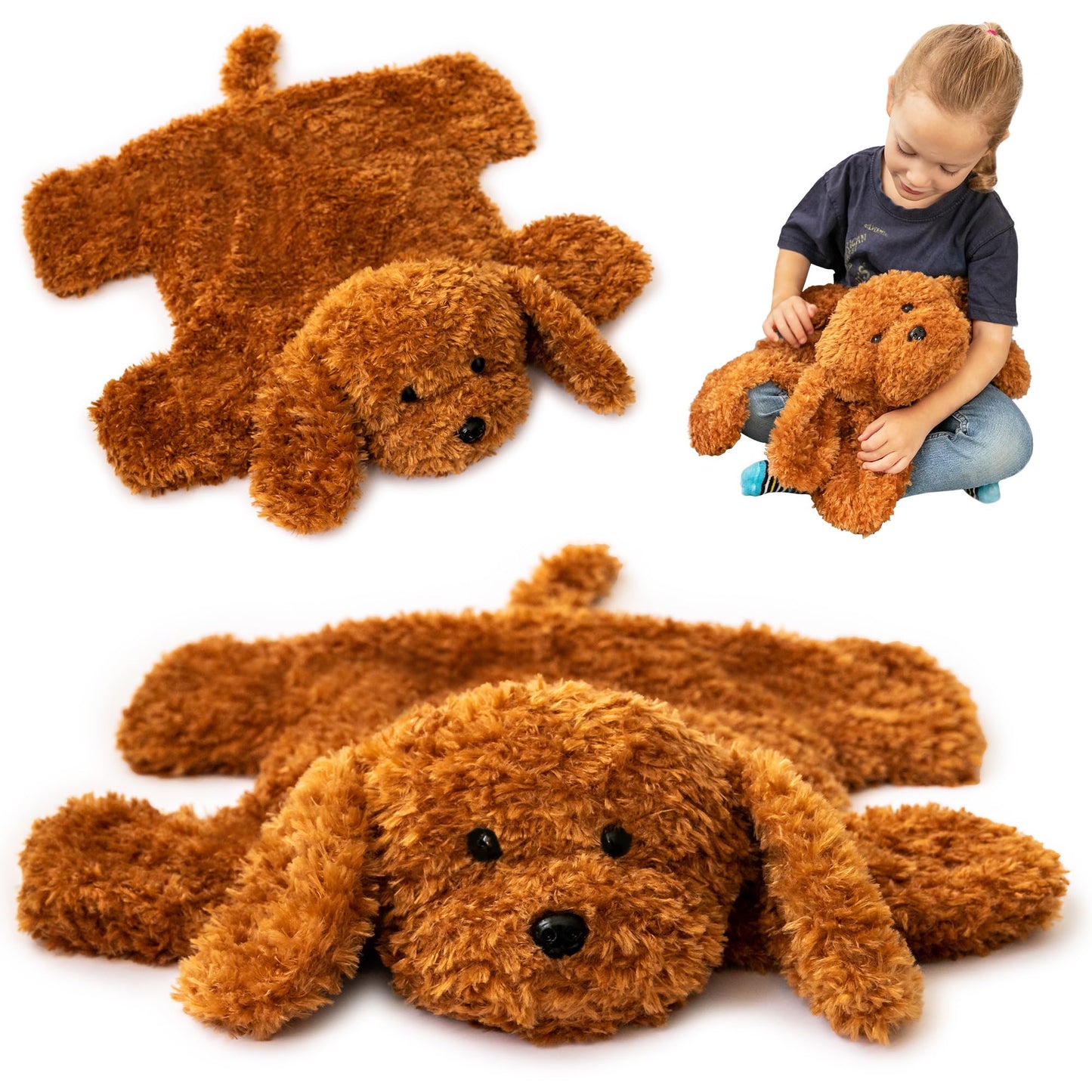 ODOXIA Weighted Lap Pad for Kids | Calming & Comforting | Lap Animal | Dog Buddy | Sensory Weight Animals | Weighted Blanket for Sensory Disorder | Carrying Bag Included | 5 Lbs