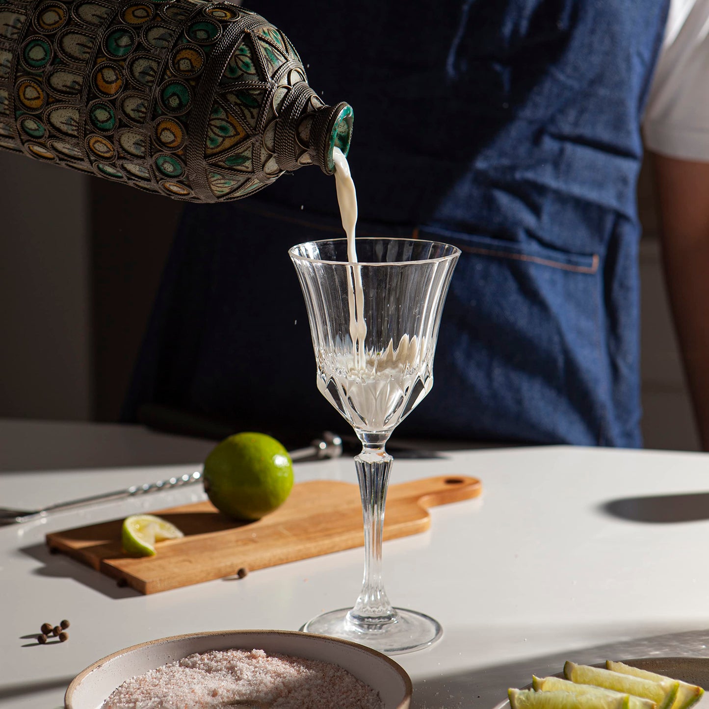 Ceramic Margarita Salt Rimmer with Lid - Cinco de Mayo Margarita Glass Rimmer - Home Bar Accessories for Tajin and Sugar - Rimmers for Drinks - Bartender Kit Tools - Professional Bar Decor