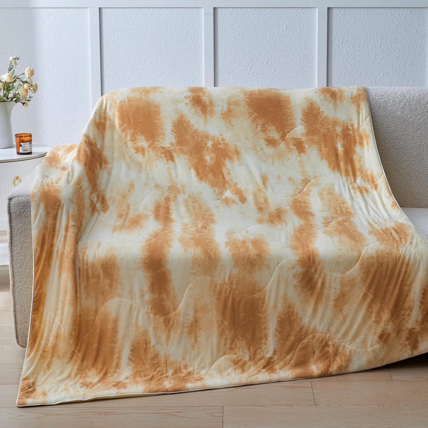 Cushious Cooling Comforter Twin Size, Summer Cooling Blankets for Hot Sleepers and Night Sweats, Lightweight Breathable Cooling Comforter Bedding for Sofa, Bed, Camping, Office