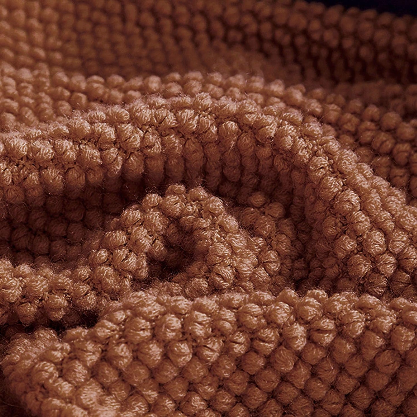 LOMAO Knitted Throw Blanket with Tassels Bubble Textured Lightweight Throws for Couch Cover Home Decor (Caramel, 50x60)