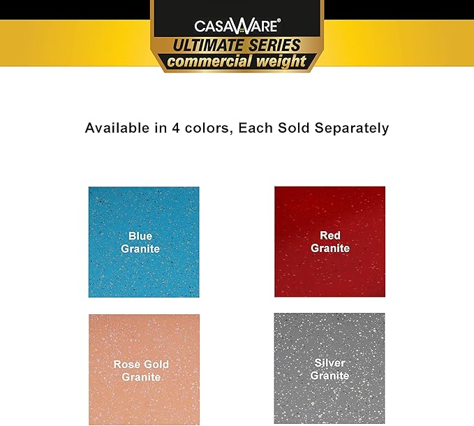 casaWare 3pc Ultimate Commercial Weight Cookie Sheet Set, Two 15 x 10-Inch Pans, One 13 x 9-Inch-Inch Pan (Silver Granite)