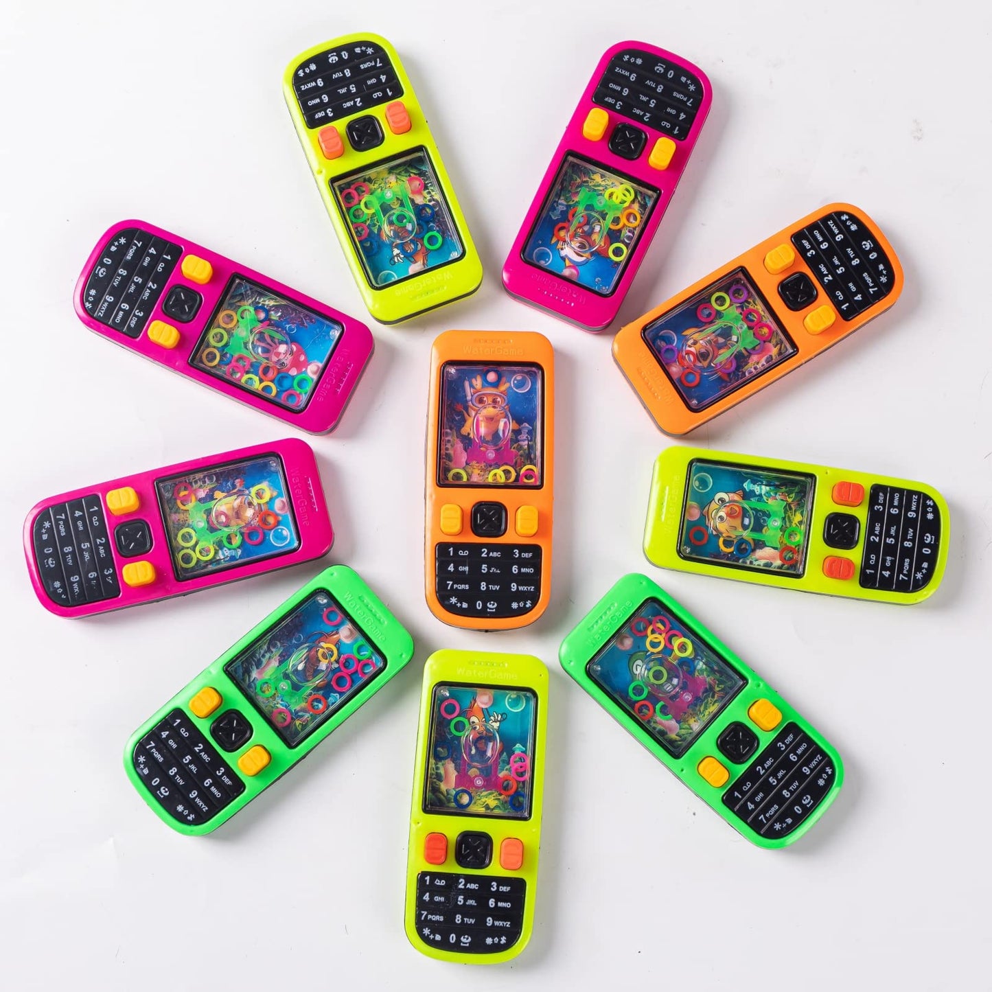 Nbguigdstr 68 Pcs Handheld Water Ring Games-Prize Treasure Box Toys,Birthday Return Gifts Party Favors,Christmas Stocking Goodie Bag Stuffers,Pinata Stuffers for Kids Classroom Students Bulk