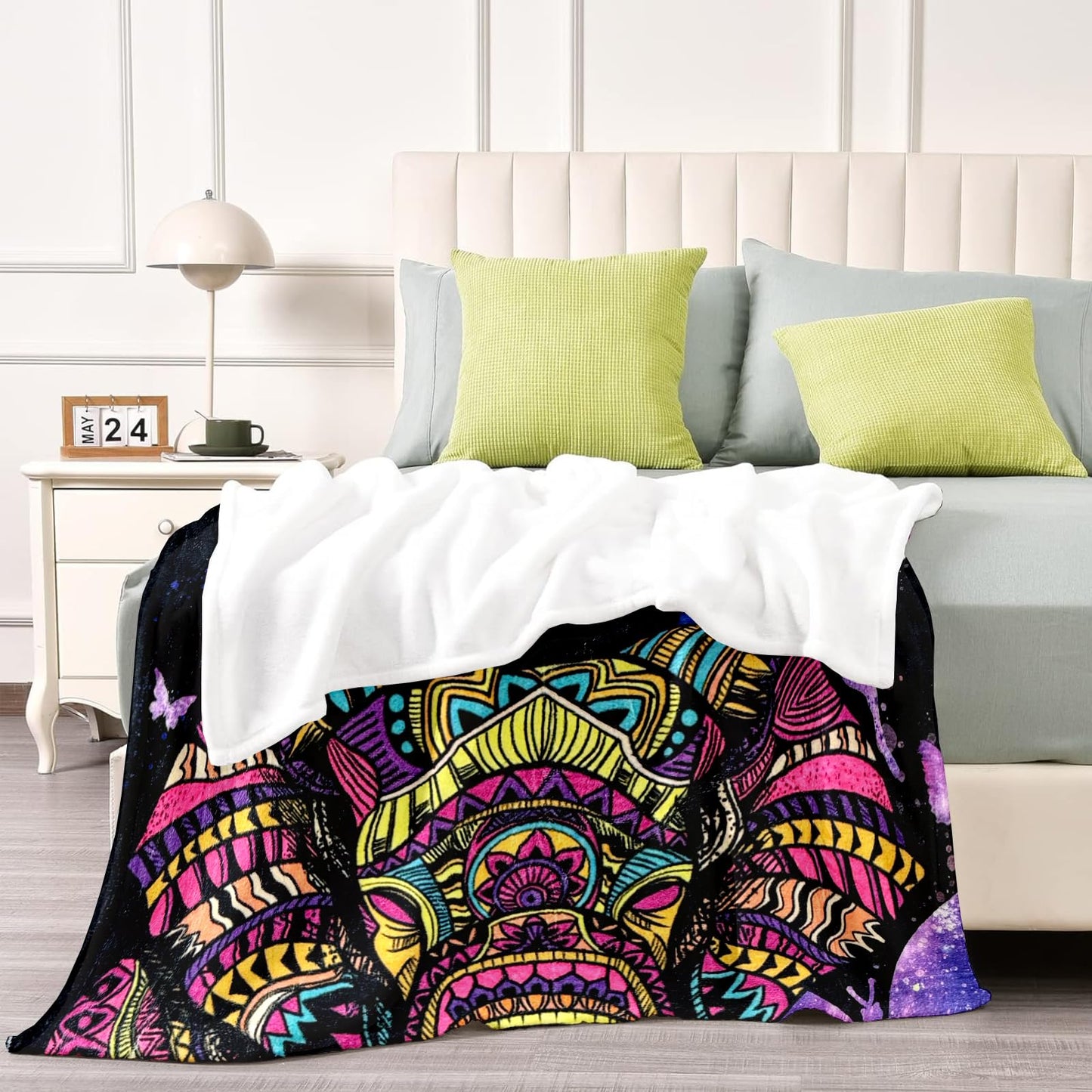 Vencede Elephant Blanket Adult Elephant Throw Blankets for Women Elephant Gifts for Women Girls Baby Kids Soft Elephant Blankets Fuzzy Elephant Blanket Used for Sofa, Couch Chair, Bed（40"x50"）