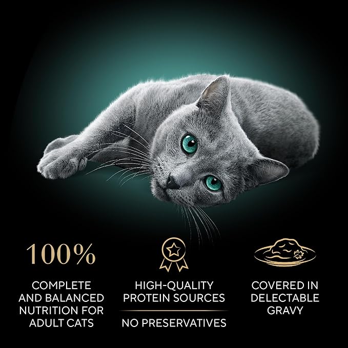 Sheba Gravy Indulgence Adult Wet Cat Food Salmon Entree in Extra Gravy, 2.6 oz. Twin-Pack Trays (24 Count, 48 Servings)