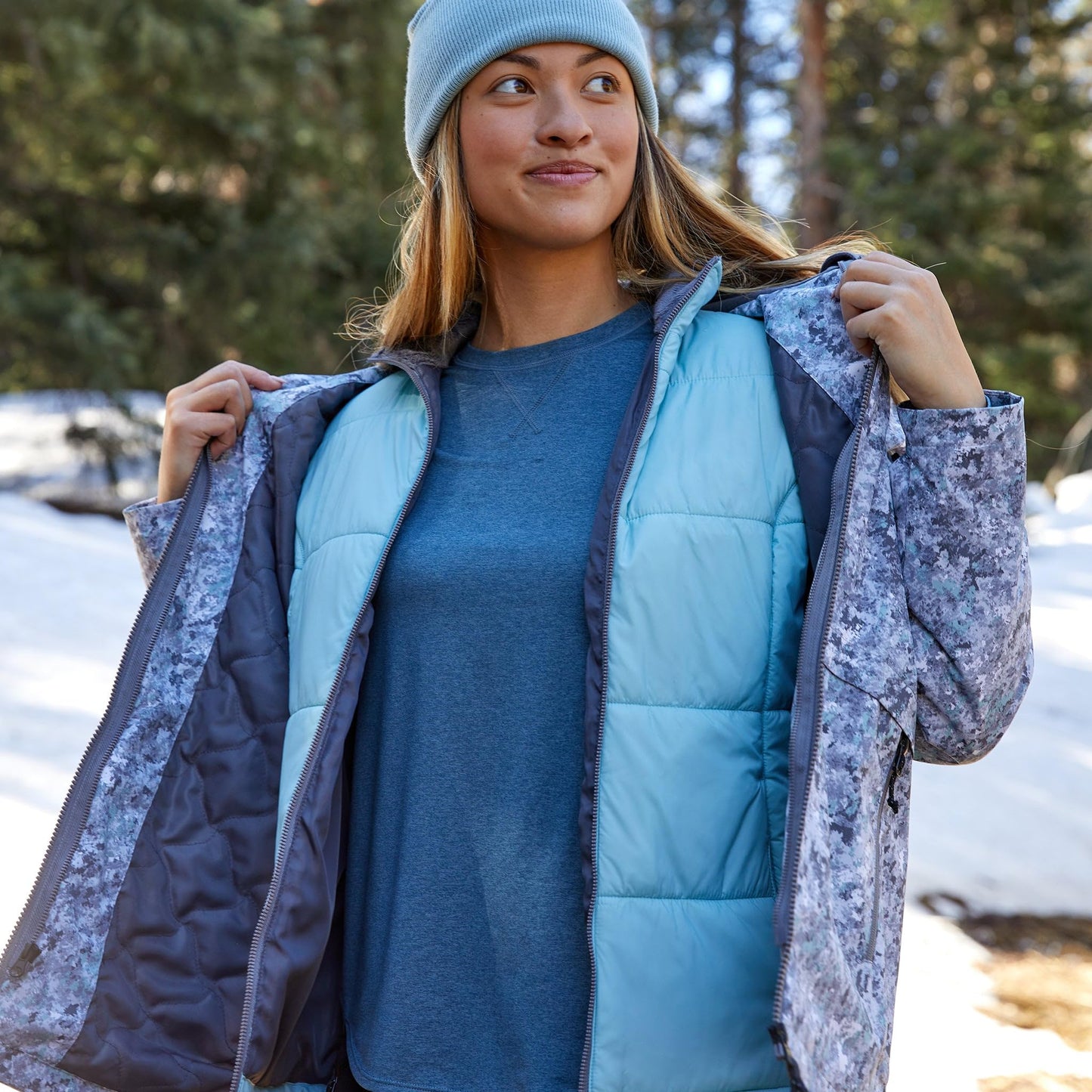 Free Country Women's All Weather 3-in-1 Systems Jacket Dove Granite M