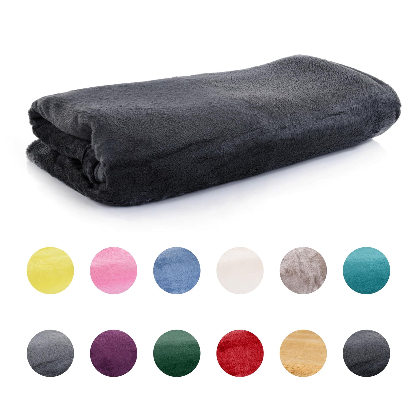 Mintra Home Throw Blanket for Couch, Soft Polyester Fleece Blanket, Cozy Lightweight Fuzzy Fall Décor Throw Blankets for Bed/Bed Cover/Couch Cover, 51” x 60” (XS, Dark Grey)