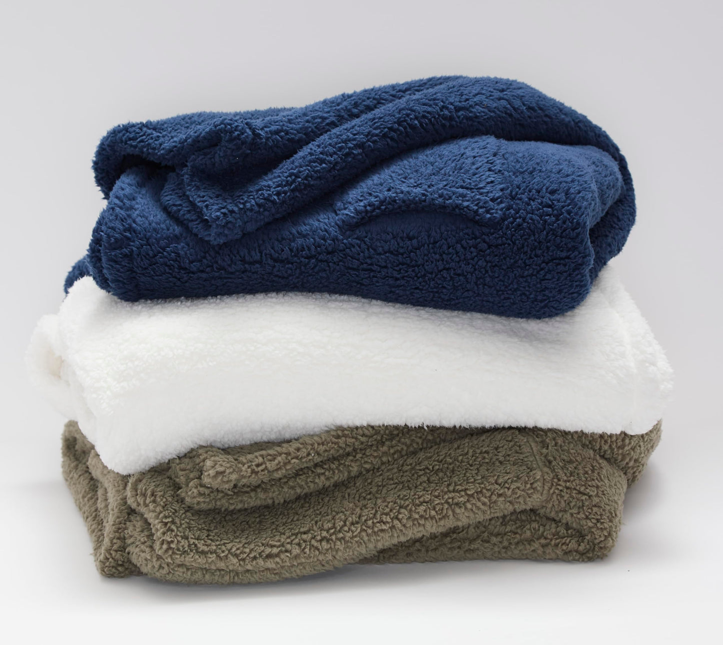 Cuddledown Wearable Sherpa Throw | Soft & Fluffy | Unisex, One-Size-Fits-Most | Toasty Warm | 58" x 58" | Navy
