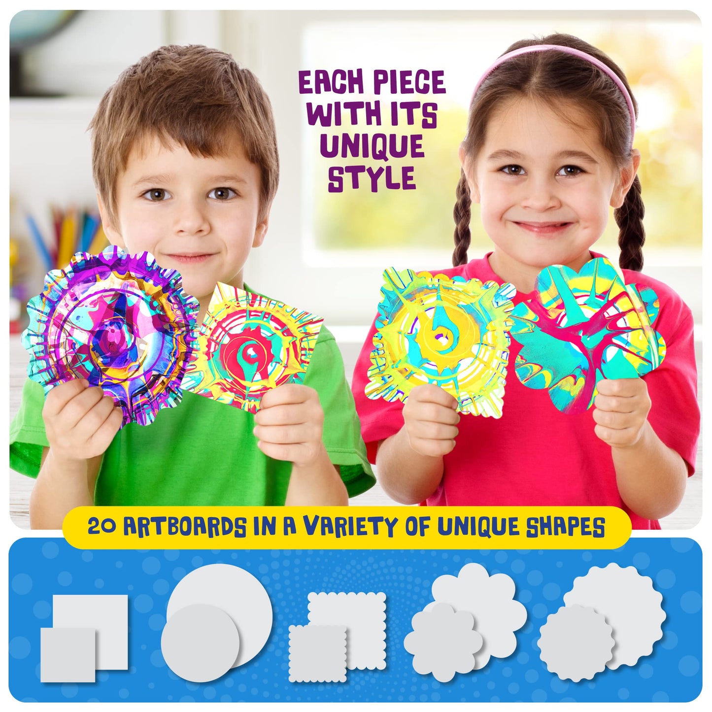 Dan&Darci Paint Spin Art Machine Kit for Kids - Arts & Crafts for Boys & Girls Ages - Art Craft Set Gifts for 6-9 Year Old Boy, Girl - Painting Spinner Toys - Birthday Gift Ideas for Ages 6-12 Years