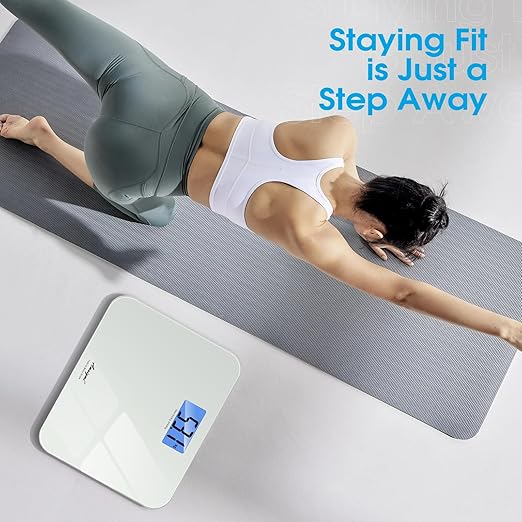Talking Scales for Body Weight, Highly Accurate Digital Talking Bathroom Scale with Large LCD Screen, Auto On & Off, Talking Scales for Visually Impaired or Elderly, Includes Batteries, 551 LB